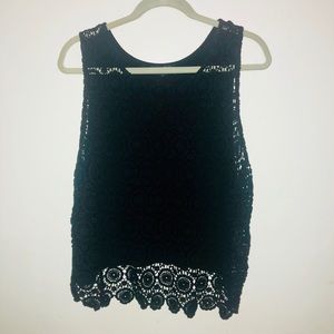 Women’s FOREVER21 Black Crotchet Top 2XL